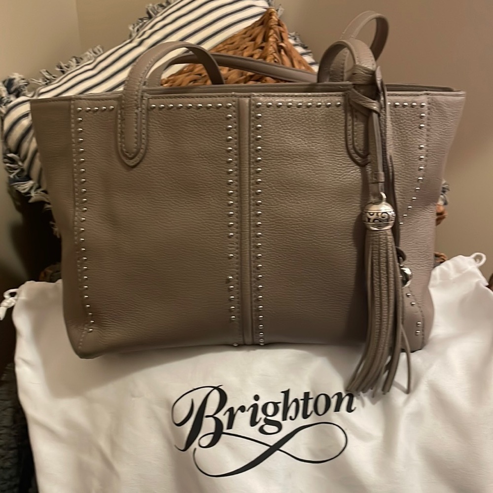Brighton Pretty Tough Studded Leather Tote